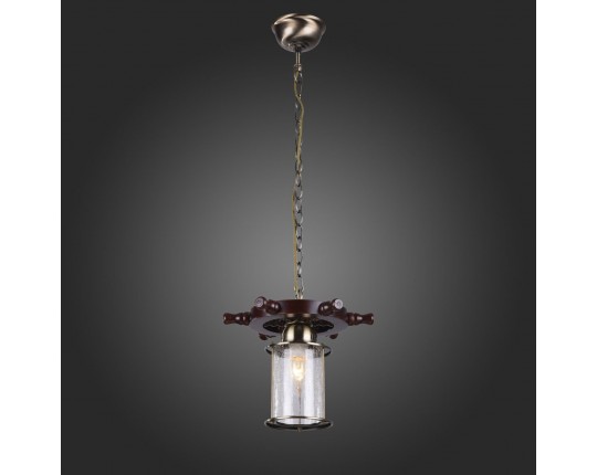 SL150.303.01 Светильник подвесной ST-Luce Бронза, Коричневый/Прозрачный с эфектом трещин E27 1*40W