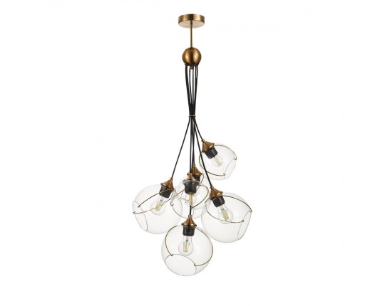 SLE103103-06 Светильник подвесной Золотистый/Прозрачный E27 6*60W