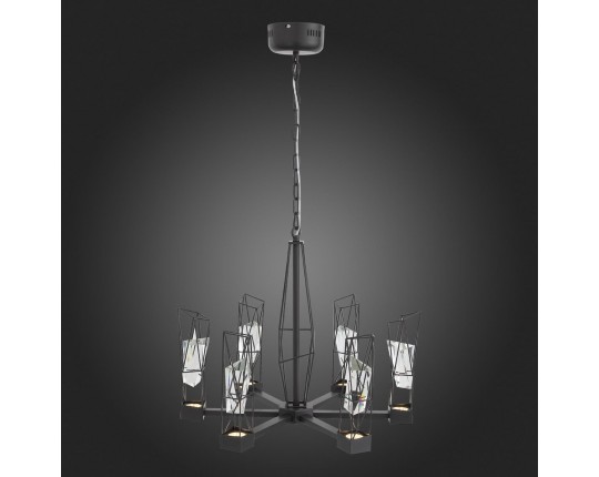 SL815.303.06 Люстра подвесная ST-Luce Серый графит/Серый графит, Прозрачный LED 6*8W 4000K