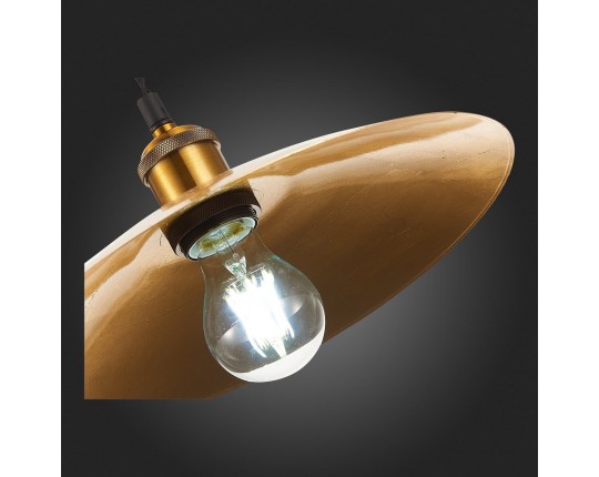 SL1017.203.01 Светильник подвесной ST-Luce Черный/Золотистый E27 1*60W