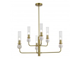 SL1244.303.06 Светильник подвесной ST-Luce латунь/прозрачный E14 6*40W