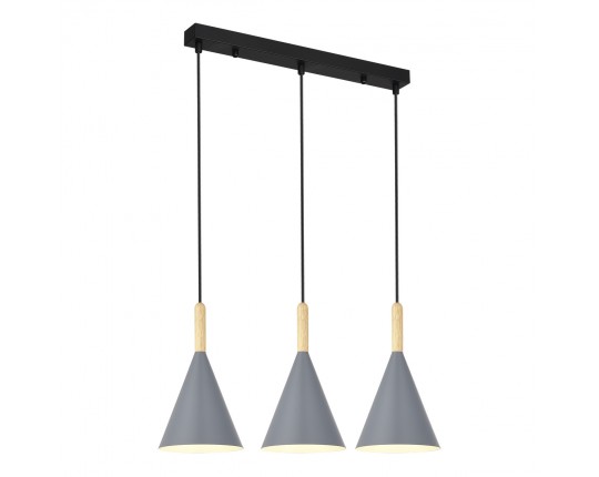 SLE1255-413-03 Светильник подвесной Черный/Серый E27 3*40W