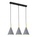 SLE1255-413-03 Светильник подвесной Черный/Серый E27 3*40W