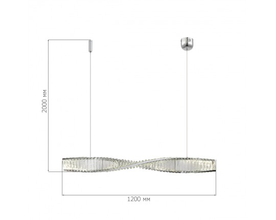SL6205.123.01 Светильник подвесной ST-Luce Хром/Прозрачный LED 1*25W 4000K