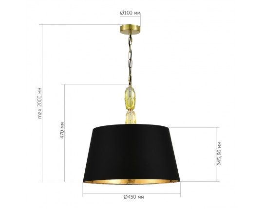 SL1759.303.03 Светильник подвесной ST-Luce Латунь/Черный E27 3*40W