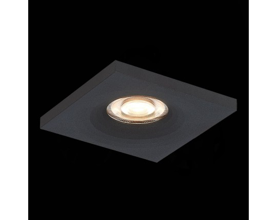 ST205.418.01 Св-к встр. Черный GU10 1*50W  L94xW94xH27 220V Без ламп