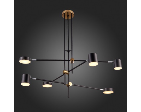 SL1604.432.06 Светильник потолочный ST-Luce Черный, Латунь/Черный LED 6*5W 3000K