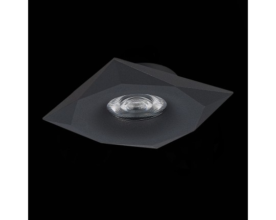 ST203.408.01 Св-к встр. Черный GU10 1*50W  L95xW95xH25 220V Без ламп