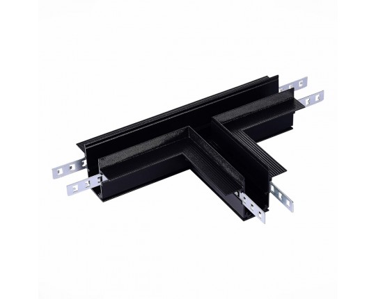 ST007.499.12 Коннектор T-оБразный для встраиваемого магнитного шинопровода под ГКЛ 12мм ST-Luce Черн