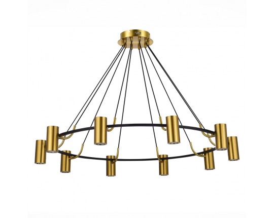 SL1215.403.10 Светильник подвесной ST-Luce Черный, Латунь/Латунь GU10 10*5W 4000K