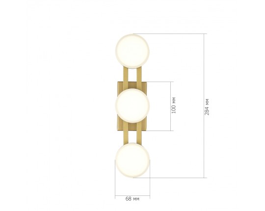 SL6610.201.03 Светильник настенный ST-Luce золотистый/белый LED 1*6W 4000K
