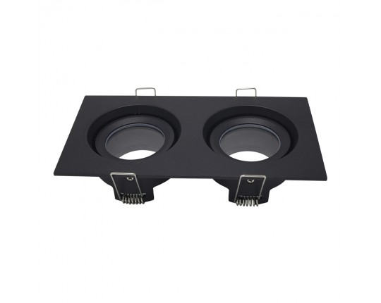 ST255.428.02 Св-к встр. Черный GU10 2*50W  IP65 L180xW90xH40 220V Без ламп