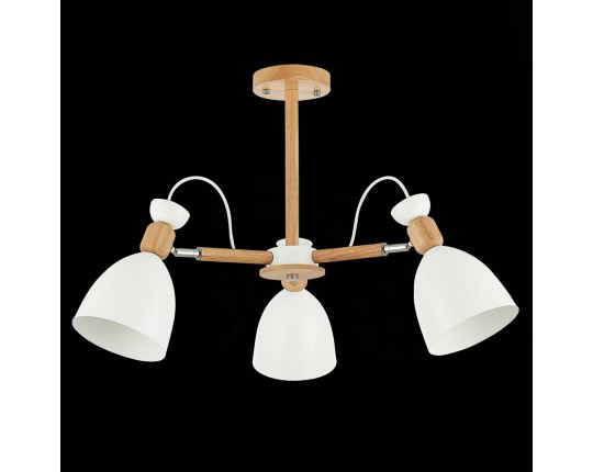 SLE103802-03 Светильник потолочный Светлое дерево, Белый/Белый E27 3*60W