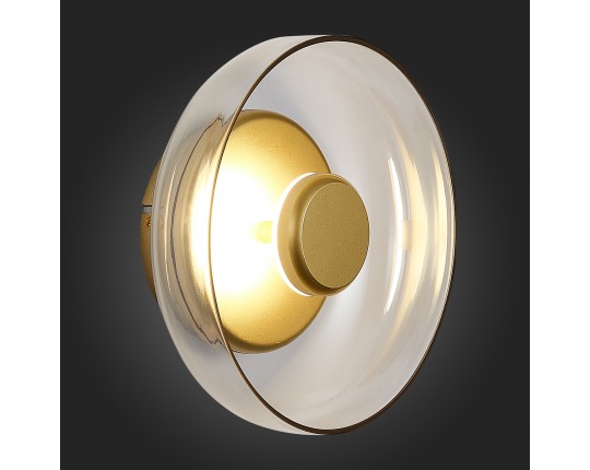 SL6002.201.01 Светильник настенный ST-Luce Золотистый/Янтарный LED 1*7W 4000K