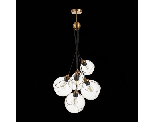 SLE103103-06 Светильник подвесной Золотистый/Прозрачный E27 6*60W