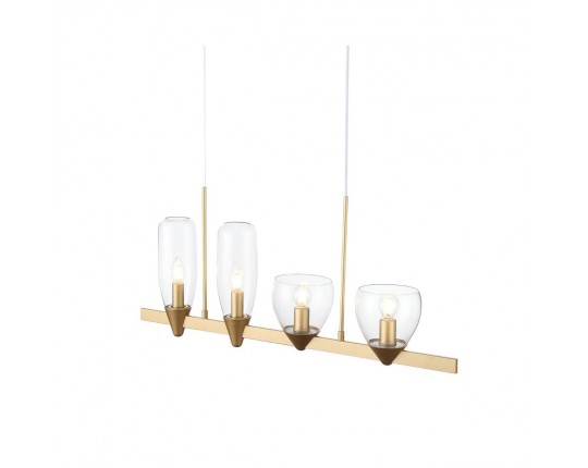 SL1119.203.04 Светильник подвесной ST-Luce Золотистый/Прозрачный E14 4*40W