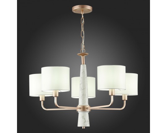 SL1163.203.05 Светильник подвесной ST-Luce Матовое золото/Белый E14 5*40W