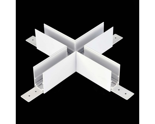 ST007.589.00 Коннектор X-оБразный для подвесного / накладного магнитного  шинопровода ST-Luce Белый