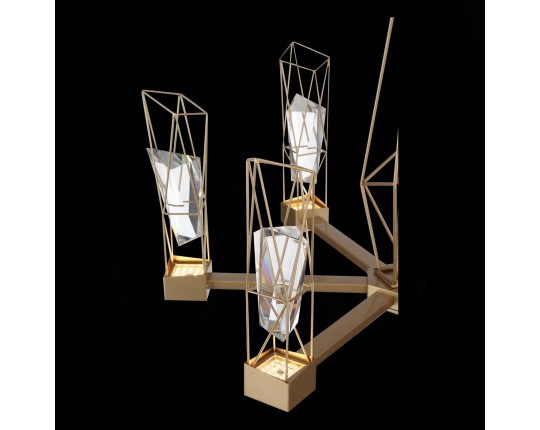 SL815.203.06 Люстра подвесная ST-Luce Матовое золото/Матовое золото, Прозрачный LED 6*8W 4000K