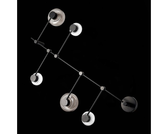 SL6005.401.05 Светильник настенно-потолочный ST-Luce Черный/Дымчатый, Прозрачный LED 5*3W 3000K