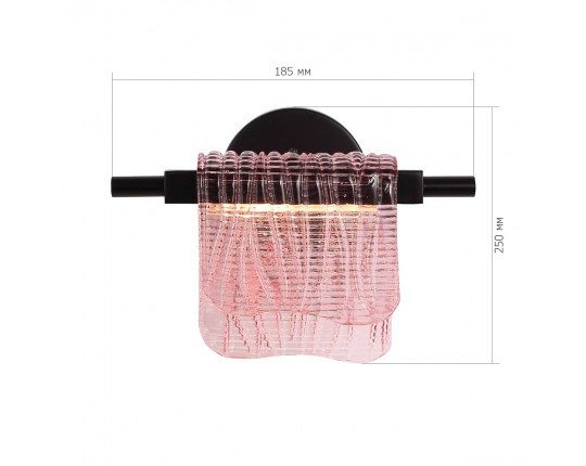 SL6021.401.06 Светильник настенный ST-Luce черный/розовый LED 1*6W 3000K