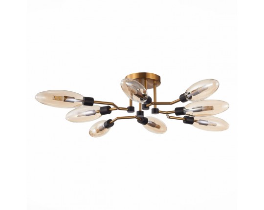 SL1174.302.08 Люстра потолочная ST-Luce Латунь/Коньячный G9 8*5W