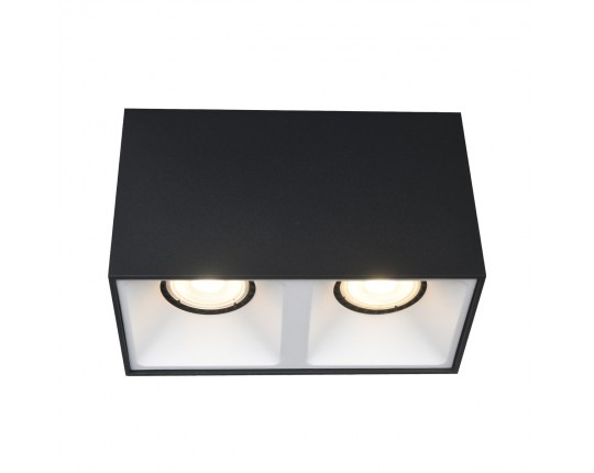 ST168.452.02 Светильник потолочный Черный GU10 2*50W IP20 L82,5xW165xH104 220V Без ламп