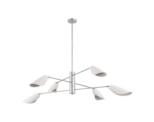 SLE1254-103-06 Светильник подвесной Серебристый/Белый E14 6*60W