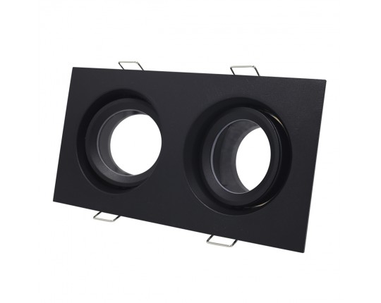 ST255.428.02 Св-к встр. Черный GU10 2*50W  IP65 L180xW90xH40 220V Без ламп