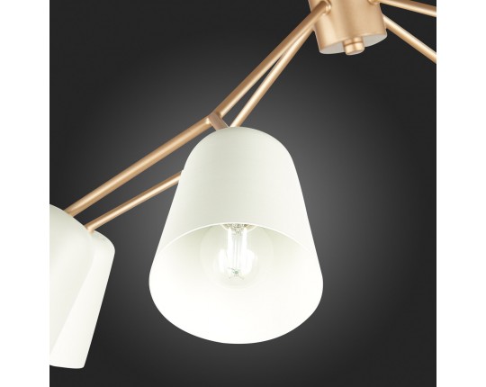 SLE155902-08 Светильник потолочный Золотистый/Белый E14 8*40W