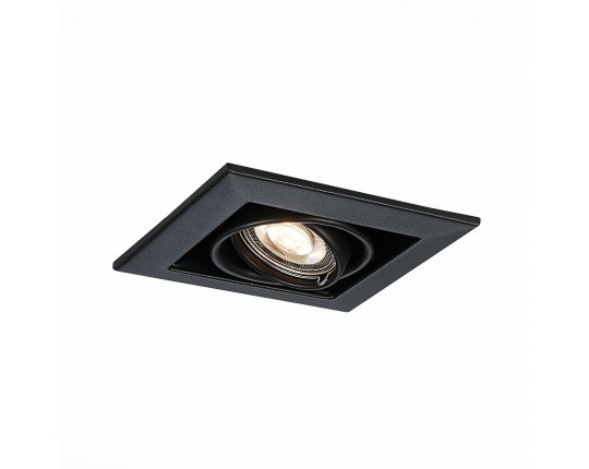ST250.448.01 Св-к встр. Черный GU10 1*50W  L126xW126xH70 220V Без ламп