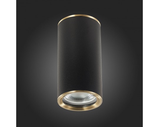 ST111.437.01 Светильник потолочный Черный GU10 1*50W D54xH105 220V Без ламп