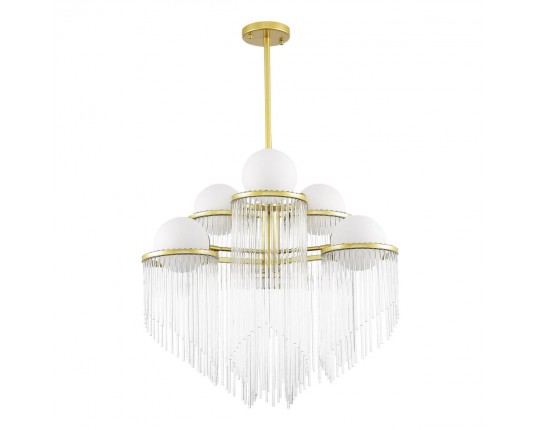 SL1511.203.06 Люстра подвесная ST-Luce Золотистый/Белый E27 6*60W
