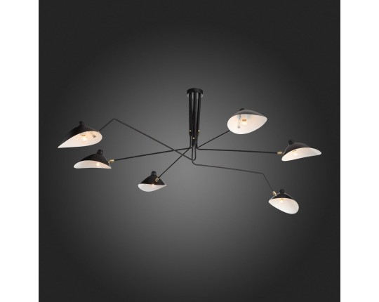 SL305.402.06 Люстра потолочная ST-Luce Черный/Черный, Белый E27 6*60W