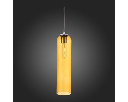 SL1145.193.01 Светильник подвесной ST-Luce Хром/Янтарный E27 1*60W