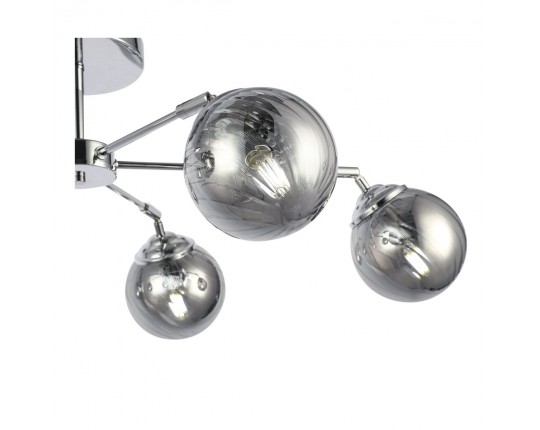 SLE102202-06 Светильник потолочный Хром/Дымчатый E14 6*40W