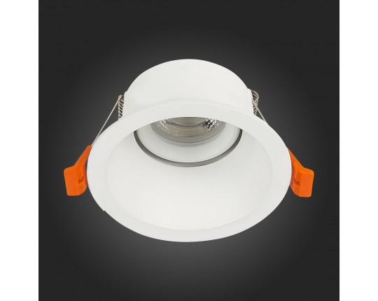 ST207.508.01 Св-к встр. Белый GU10 1*50W  D103xH52 220V Без ламп