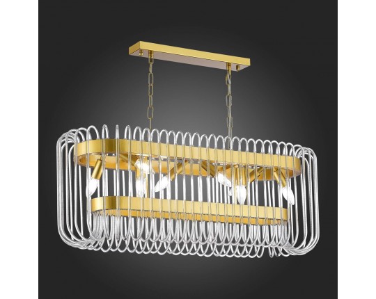 SL1228.203.08 Люстра подвесная ST-Luce Золотистый/Прозрачный E14 8*40W