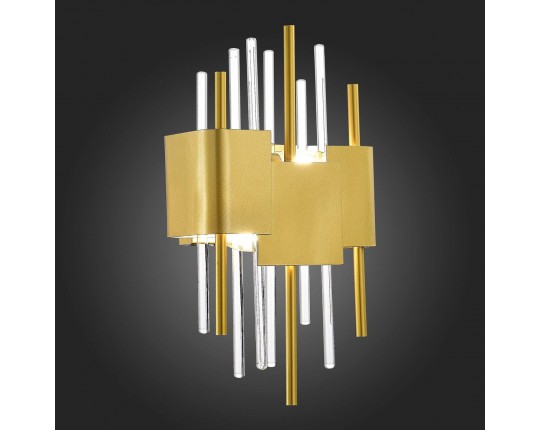 SL1633.201.02 Бра ST-Luce Матовое золото/Матовое золото,Прозрачный E14 2*40W