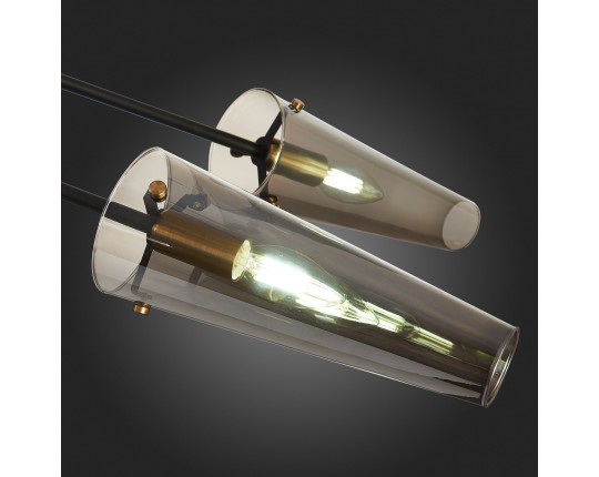 SL1209.302.06 Светильник потолочный ST-Luce Бронза,Черный/Дымчатый E14 6*40W