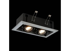 ST250.148.02 Св-к встр. Черный GU10 2*50W  L245xW126xH70 220V Без ламп