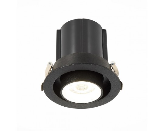 ST702.448.12 Св-к встр. Черный LED 1*12W 4000K 900Lm Ra80 24° IP20 D90xH92 180-240V