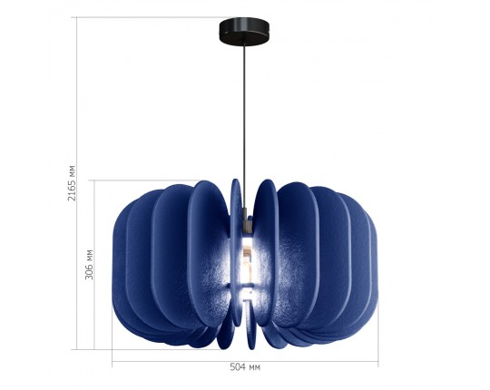 SL3004.403.01 Светильник подвесной ST-Luce Черный/Синий E27 1*60W