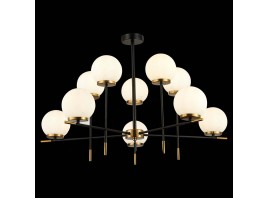 SL1203.402.10 Люстра потолочная ST-Luce Черный, Латунь/Белый E27 10*60W