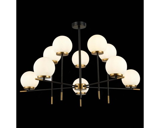 SL1203.402.10 Люстра потолочная ST-Luce Черный, Латунь/Белый E27 10*60W