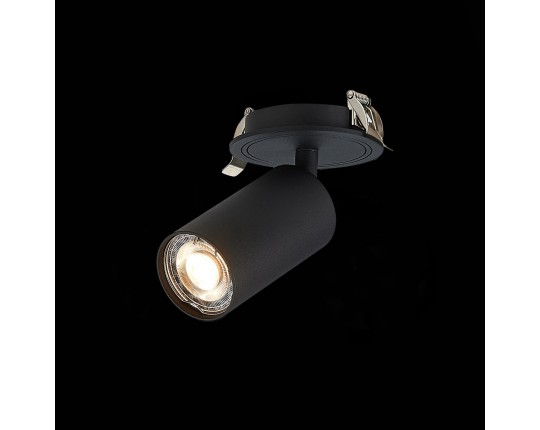 ST303.408.01 Св-к встр. Черный GU10 1*50W  L100xW54xH170 220V Без ламп