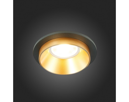 ST206.248.01 Св-к встр. Черный GU10 1*50W  IP20 D92xH38 220V Без ламп