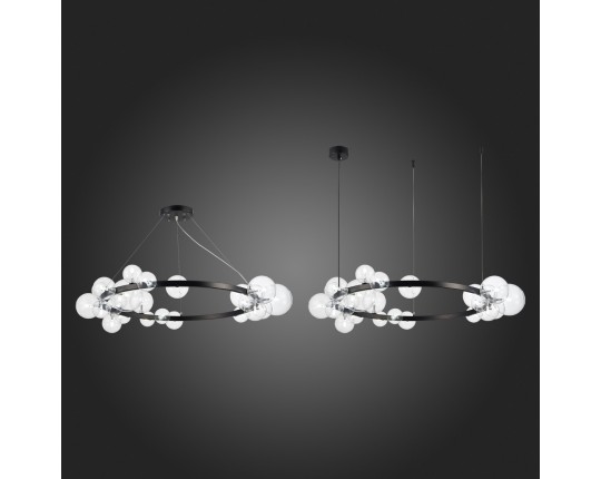 SL1165.403.24 Светильник подвесной ST-Luce Черный/Прозрачный G4 24*5W