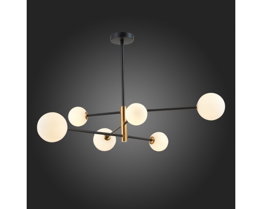 SLE220103-06 Светильник потолочный Черный, Бронза/Белый G9 6*5W