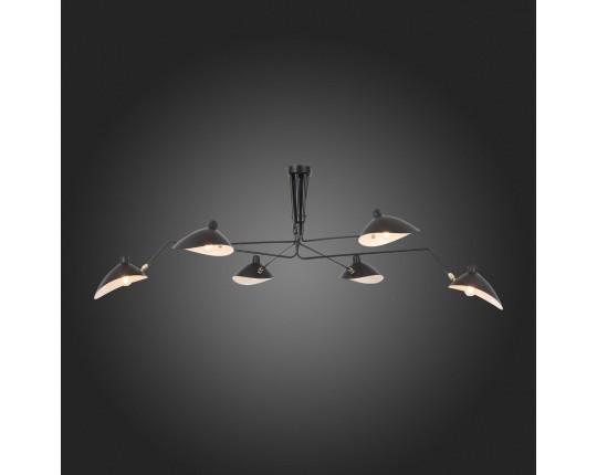 SL305.402.06 Люстра потолочная ST-Luce Черный/Черный, Белый E27 6*60W